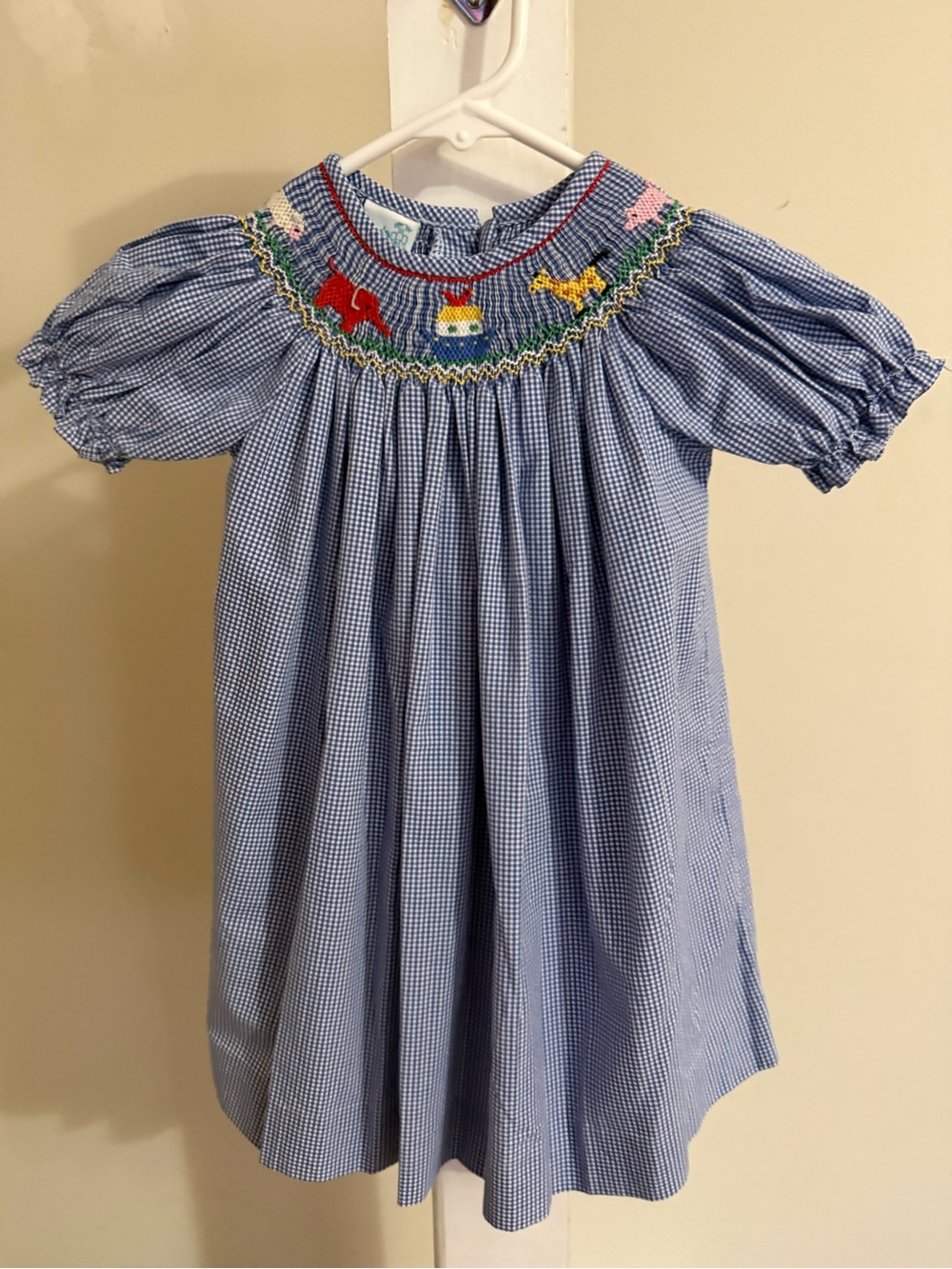 New Ragland Smocked Noah’s Ark Bishop Dress